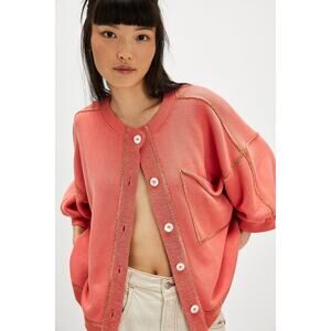 FREE PEOPLE MATILDA SWEATSHIRT RED MANGO